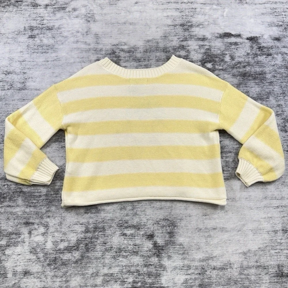 Old Navy Girl's Striped Strawberry Embroidered Knit Sweater M (8) Preppy Cottage